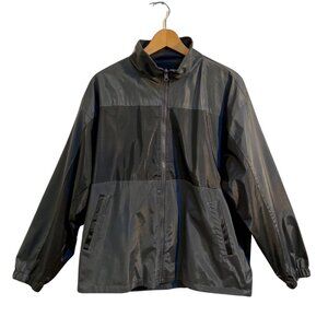 Black Waterproof Men’s Utility & Rain Jacket, Overcoat Sz. S / M (Outdoors)